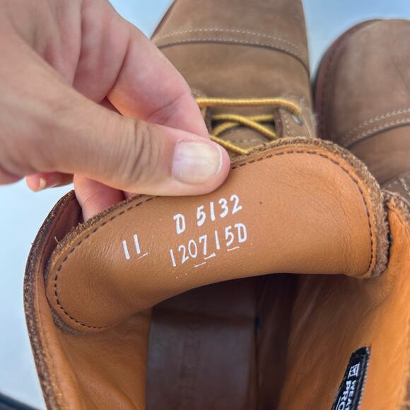 Allen Edmonds Men’s Park City Cap Toe Tan Nubuck Suede Lace Up Boots 11 Camel - Picture 10 of 12